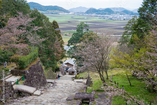 Azuchi Castle Ruins in Omihachiman, Shiga, Japan. Azuchi Castle was one of the primary castles of Oda Nobunaga and built from 1576 to 1579.