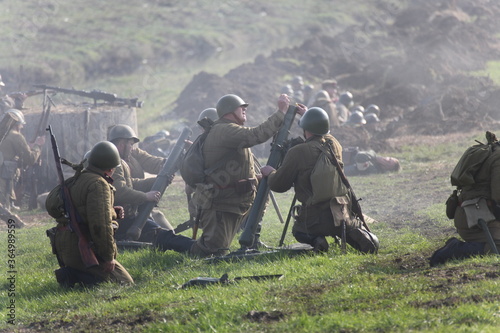 Military show in Borodino field