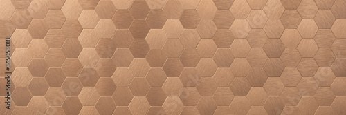 Hexagonal wall tiles and induction hob