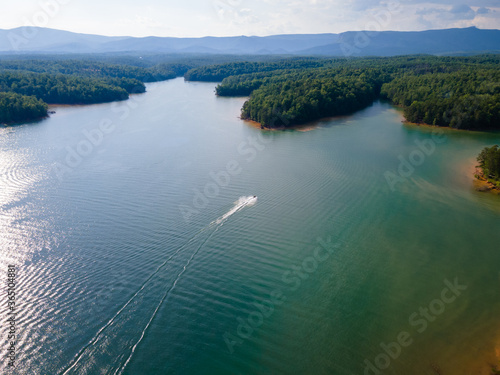 Aerial View of Lake James in Western North Carolina