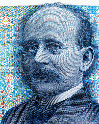 Norwegian scientist Kristian Birkeland (1867 - 1917) Portrait from Norway 200 Kroner 2006 Banknotes..