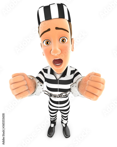 3d convict handcuffed