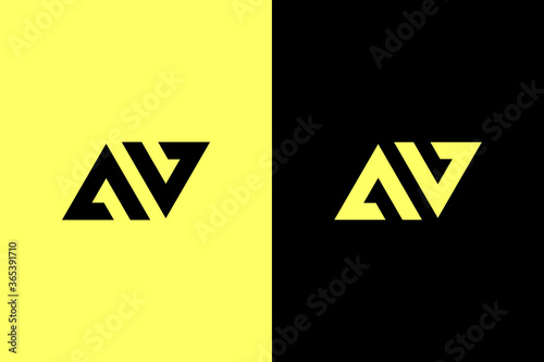 av letter logo template vector eps