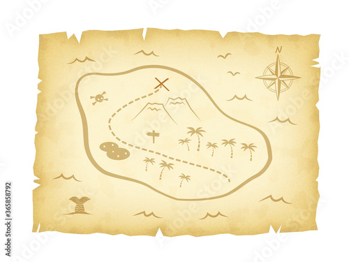 Treasure map illustration