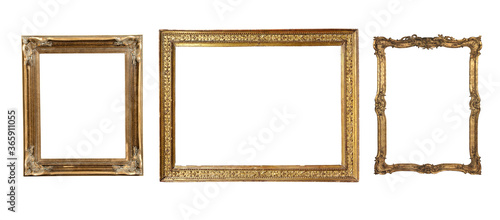 antique isolated golden picture frame