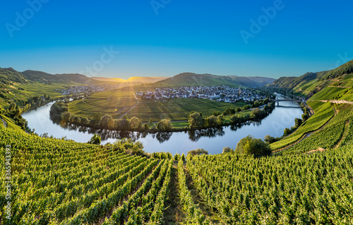 scenic moselle river loop at Leiwen, Trittenheim