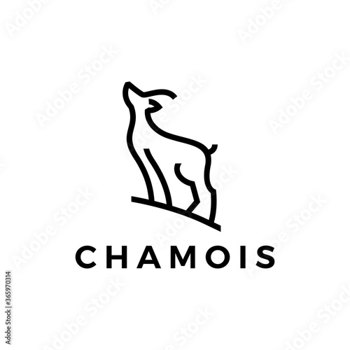 chamois logo vector icon illustration