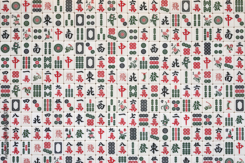 stacked mahjong tiles background