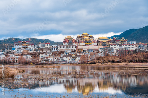 Scenery of Songzanlin Temple in Shangri-La, Yunnan, China