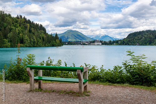 Rest place on the Bled lake in Slovenia