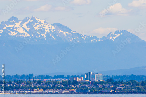 Everett Washington Skyline From Puget Sound