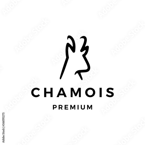 chamois logo vector icon illustration