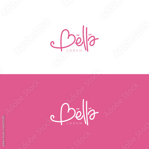 Logotype design with Bella name