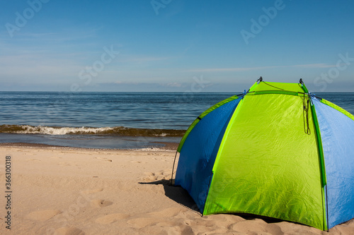 Namiot plażowy nad Bałtykiem 