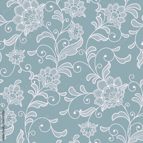 seamless lace floral background.