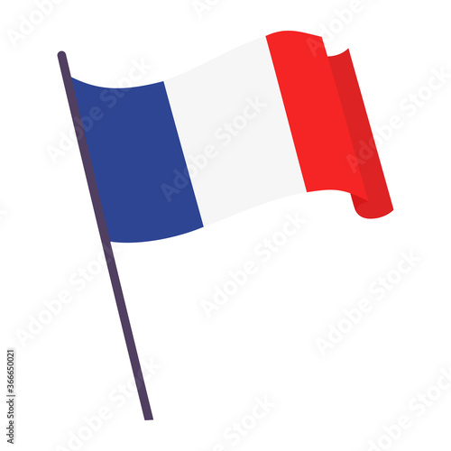 Waving flag of France