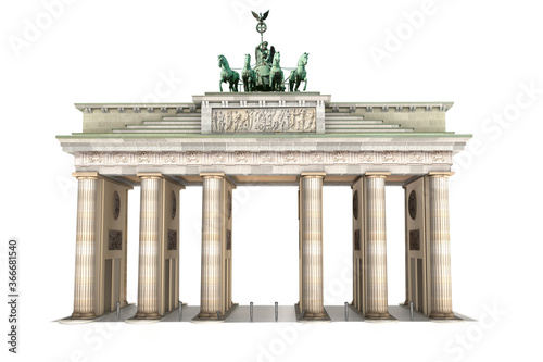 3d Brandenburger Tor, freigestellt