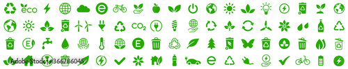 Ecology icons set. Nature icon. Eco green icons. Vector