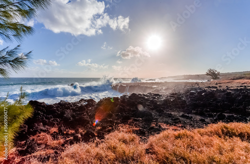 view from the beach, Bois Blanc, Reunion Island, 