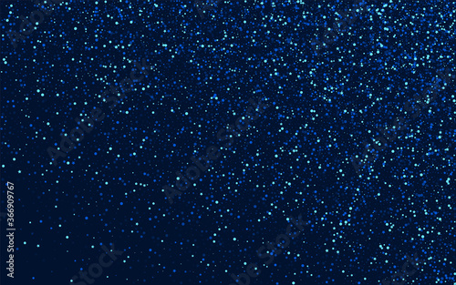 Silver Twinkle Vector Glow Banner. Blue Cosmos 