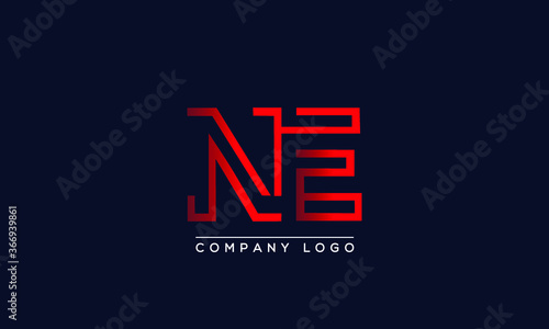Creative letters NE or EN Logo Design Vector Template. Initial Letters NE Logo Design 