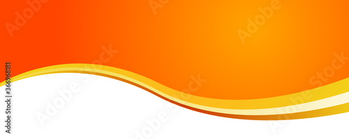 Abstract modern orange yellow white banner background gradient color. Yellow and orange gradient with curve wave decoration.