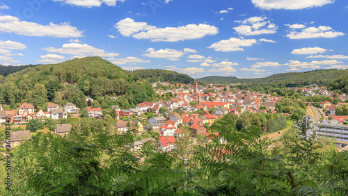 Scenic view to Rodalben from the Bruderfelsen hiking trail