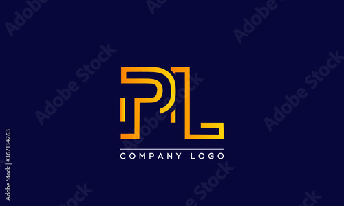 Creative letters PL or LP Logo Design Vector Template. Initial Letters PL Logo Design 