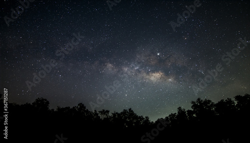 starry night sky with stars and milky way