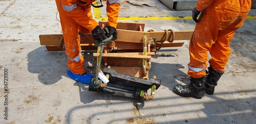 picture of a marine ladder used to usually embark on board boats while they are at sea,also called pilot ladder 