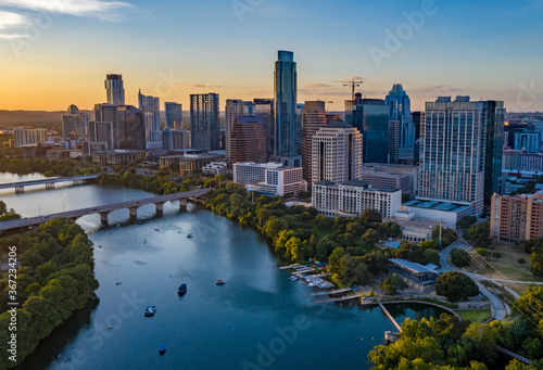 Austin Texas Downtown Aerial