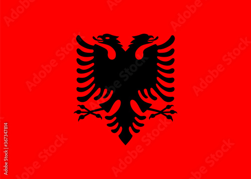 flag Albania. Vector illustration