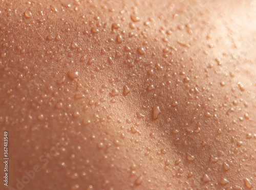 water droplets on the skin as background