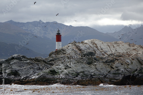 ARGENTINA - WORLD END LIGHTHOUSE, BEAGLE CHANNEL, TIERRA DEL FUEGO.