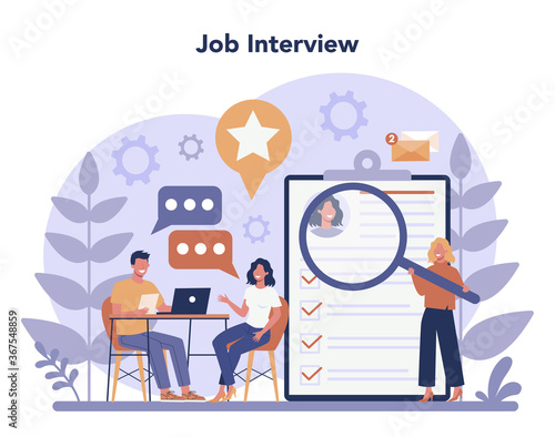Job interview concept. Idea of employment and hiring. Recruitment