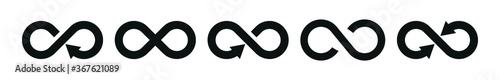 Arrow infinity, infinity icon