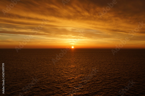 sunset over the sea