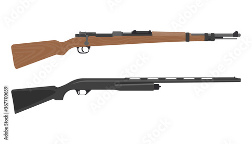 Old rifle gun graphic vector