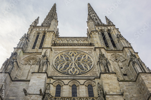 Bordeaux Cathedral (Cathedrale Saint-Andre de Bordeaux, from 1096) - Roman Catholic church dedicated to Saint Andrew. It is the seat of the Archbishop of Bordeaux. Bordeaux, France.