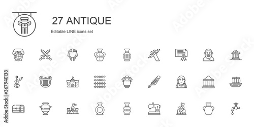 antique icons set