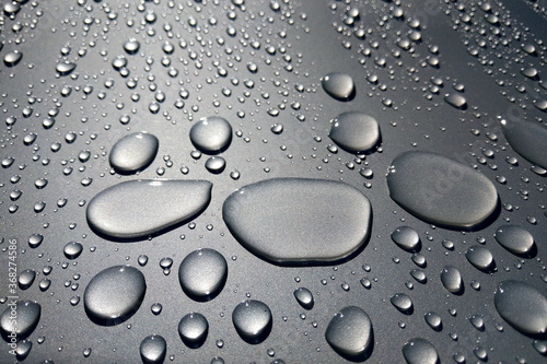 some raindrops on a surface as background