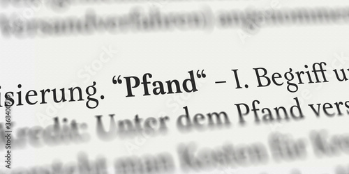 Pfand im Buch