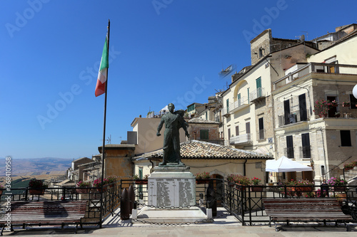 Sant'Agata di Puglia - July 29, 2020: The monument to the unknown soldier