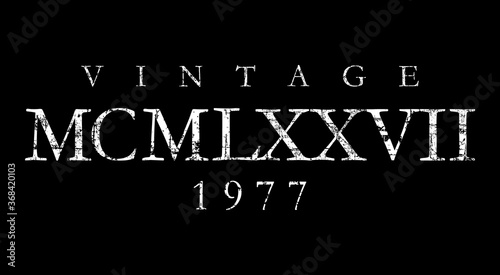 Vintage MCMLXXVII 1977 (Distressed White)