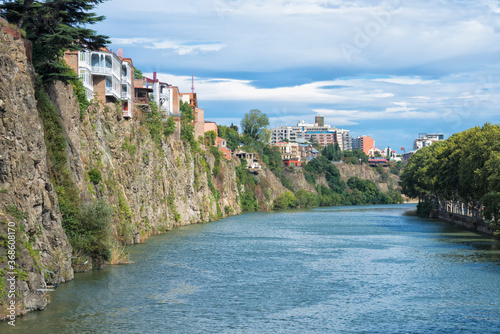 Town at Mtkvari river, Tbilisi, Georgia