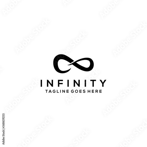 Creative abstract modern infinity logo template design 