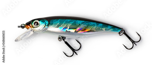 Fishing lure on white