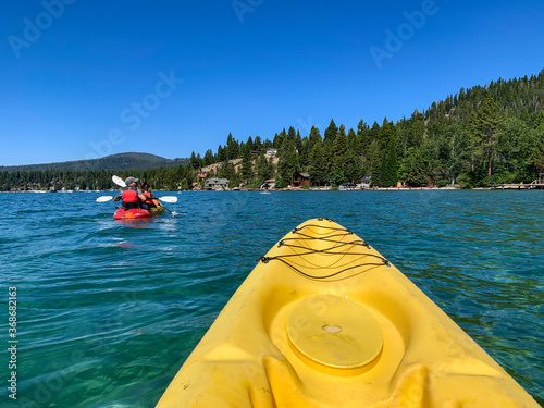 Kayaking Lake Tahoe in California, Tahoe City, California