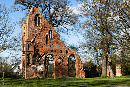 Historical monastery ruin Eldena in Greifswald, Germany.