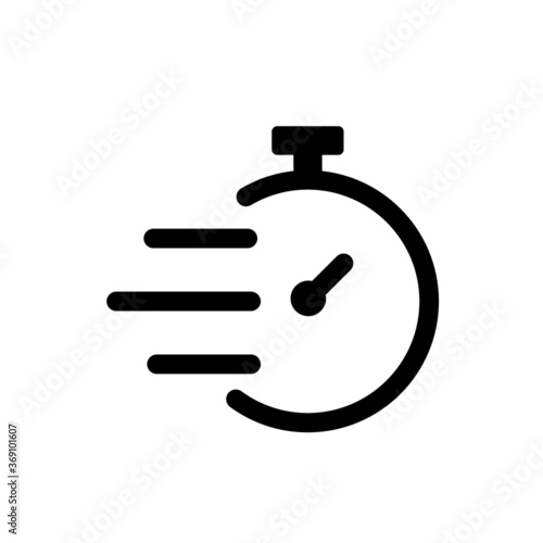 Stopwatch illustration, symbol of speed.